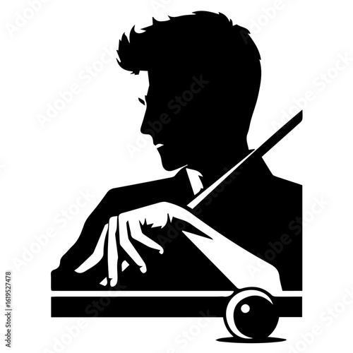 man playing billiards