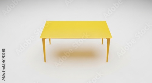 Wallpaper Mural yellow table on white background Torontodigital.ca