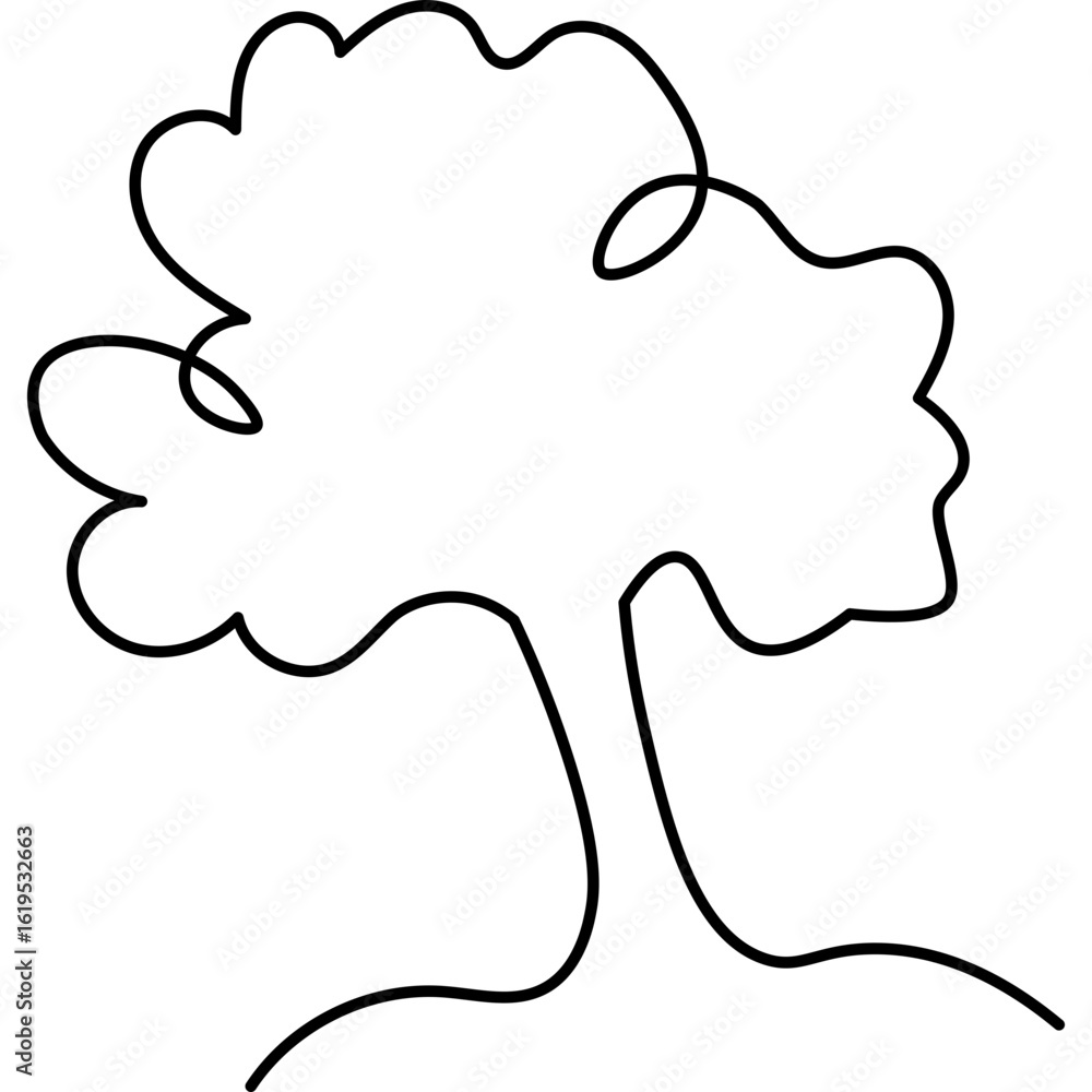 Fototapeta premium Tree Line Art
