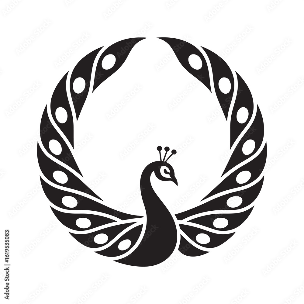 Fototapeta premium peacock logo illustration design