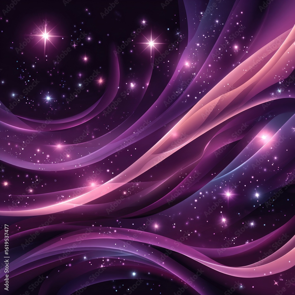 Fototapeta premium Abstract swirling nebula with stars