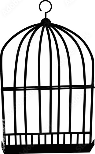 birdcage with a bird inside