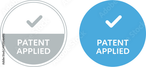Patent applied for icon vector design element for product development stage vector design