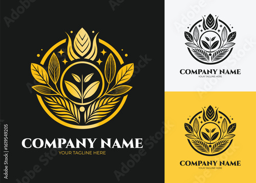 Flower Vector Logo Design 