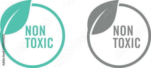 Non toxic product label for safe ingredients and eco friendly product design