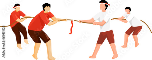 lomba tarik tambang tug of war competition