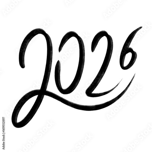 Hand Drawn Welcome 2026 year , illustration