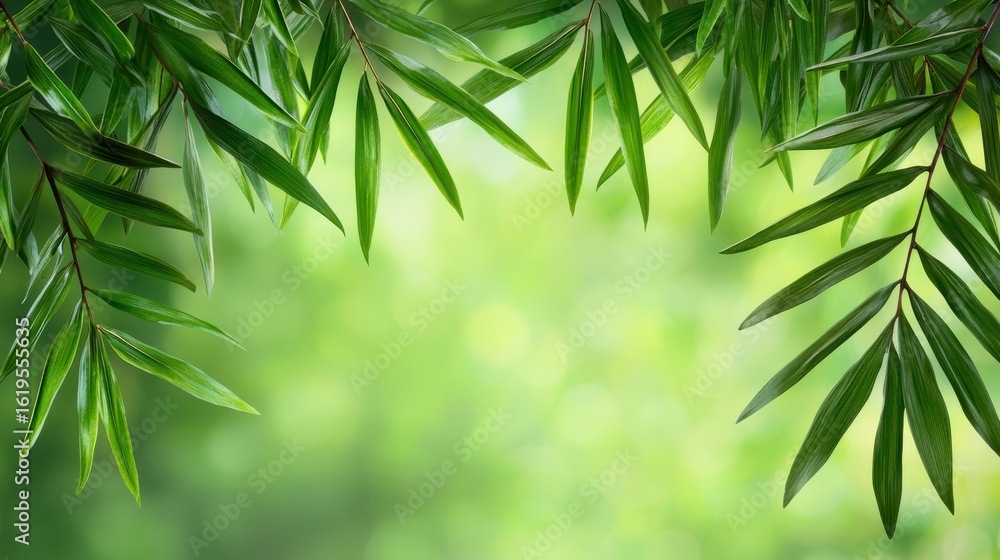 Obraz premium Lush Green Leaves Background Image Vibrant Foliage and Natural Textures