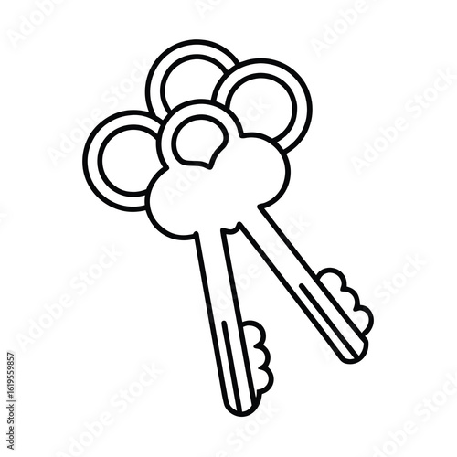 bunch of keys outline