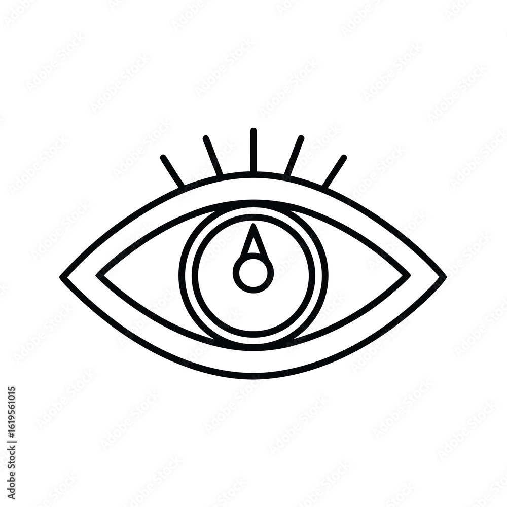 Obraz premium close eye icon vector in modern style