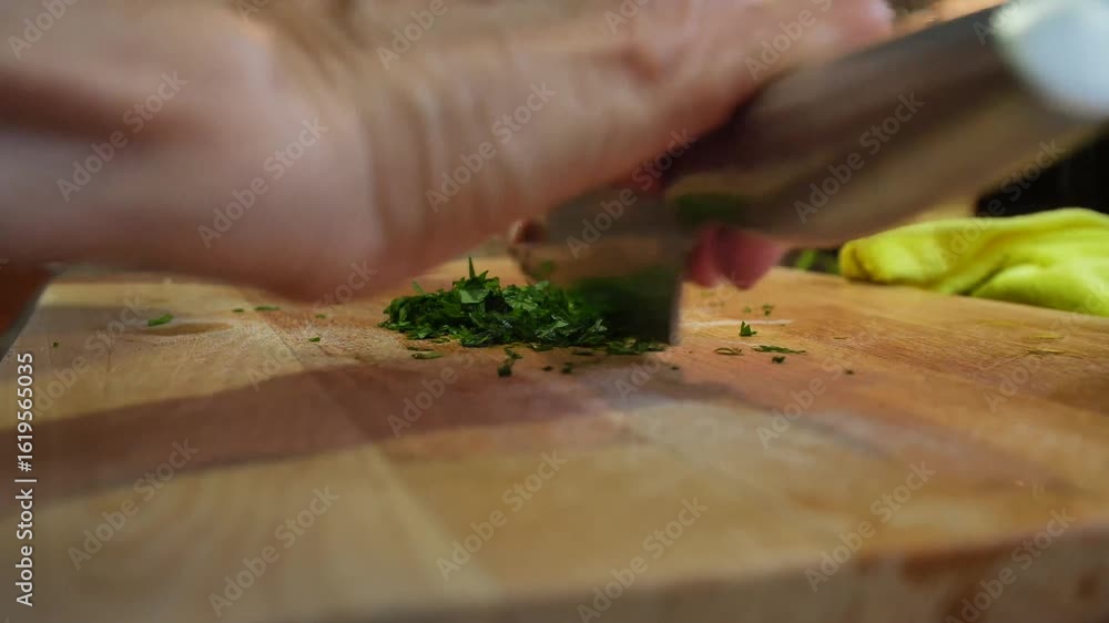 Housewife cooking fish stew at home. High quality 4k footage Housewife cooking fish stew at home. High quality 4k footage