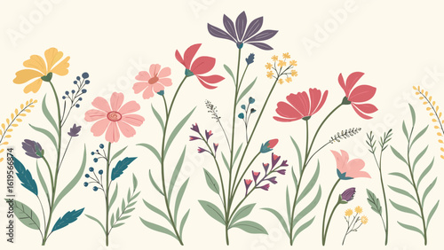 Wallpaper Mural vector illustration of a floral background Torontodigital.ca