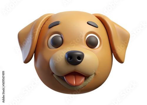 Wallpaper Mural 3D cartoon dog head in PNG format Torontodigital.ca