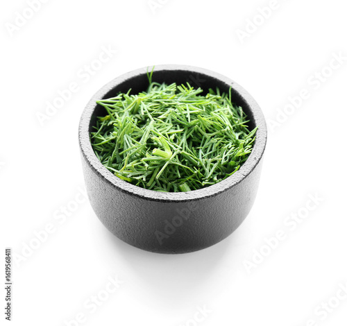 Freshly chopped green dill ...