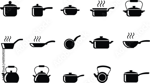 Black and white kitchen items