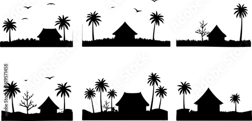 Village Life Silhouettes – Family Moments in Nature"