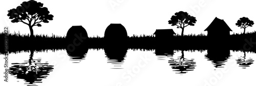 Village Life Silhouettes – Family Moments in Nature"