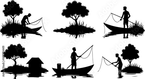 Village Life Silhouettes – Family Moments in Nature"