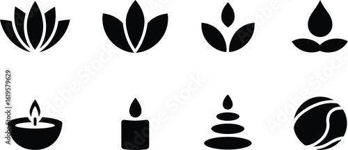 Spa and relaxation icons