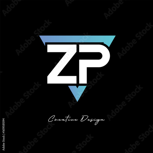 Free Download ZP Letter Logo in Triangle -Modern Gradient Monogram for Branding & Identity Design - GFXLoad