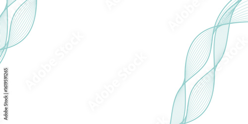 Abstract background with smooth aqua-blue flowing wave lines on a clean white backdrop diagonal flowing wave background. elegant design perfect for digital templates, business presentations, wallpaper