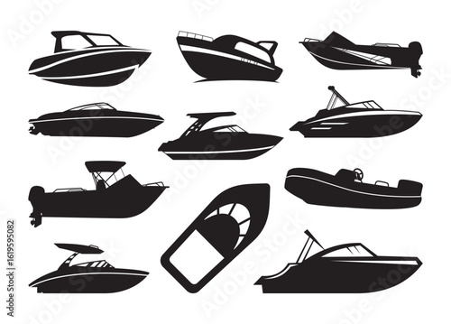 Speed Boat vector, Speed Boat Clipart, Speed Boat silhouette