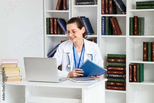 Female medical intern study...