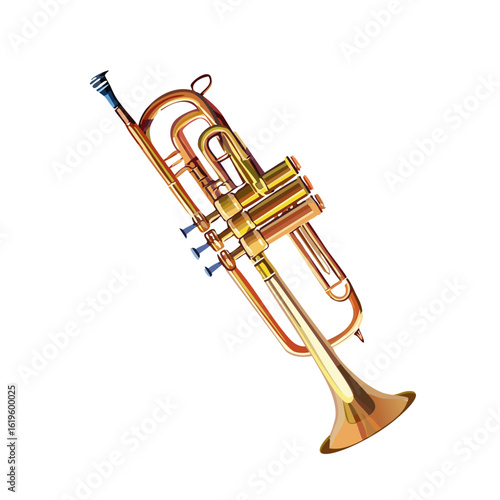trumpet instrument music vector graphic design