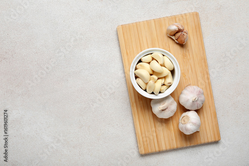 Fresh peeled garlic cloves ...