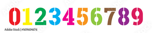 Colorful Stencil Numbers - Count & Learn