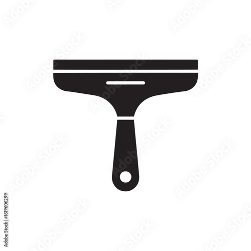 Black squeegee tool icon cleaning