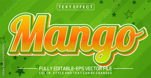 Mango font Text effect editable