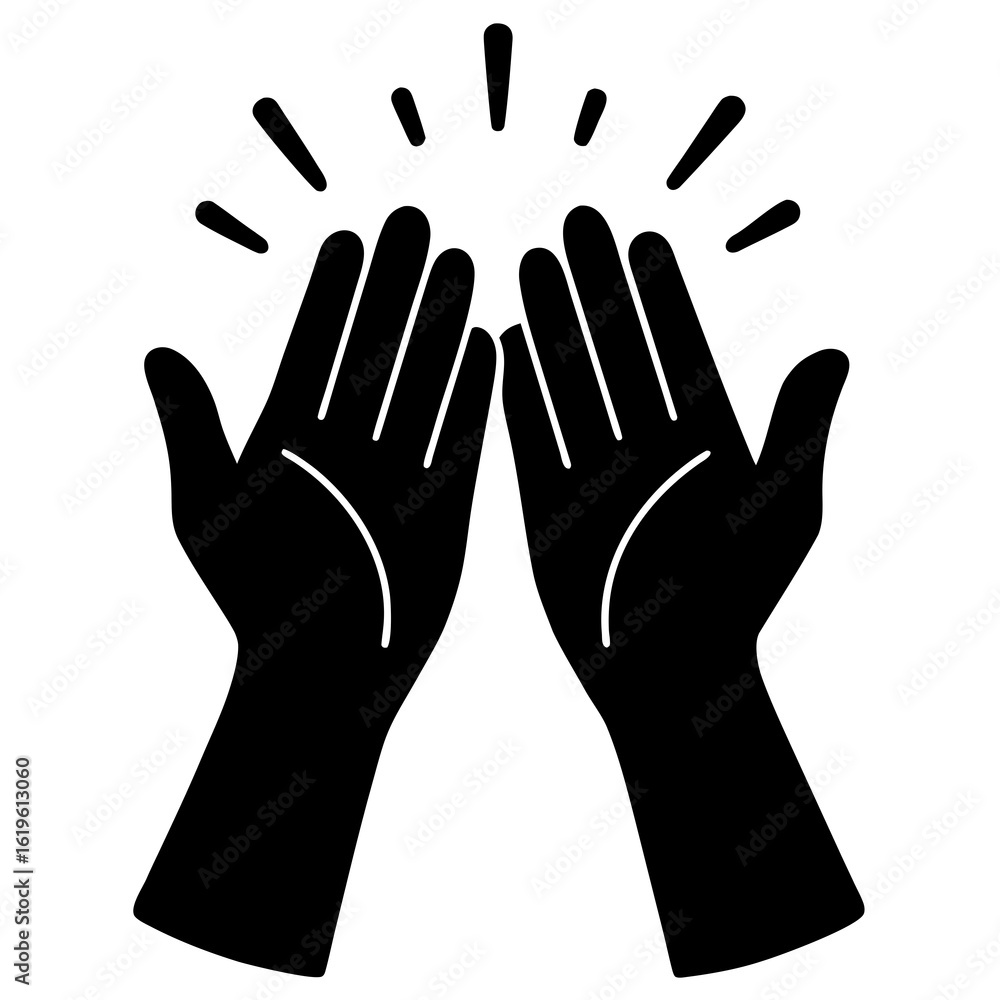 Obraz premium Praying Hands Silhouette