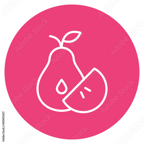 Pear icon vector image. Can be used for Fruits and Vegetables.
