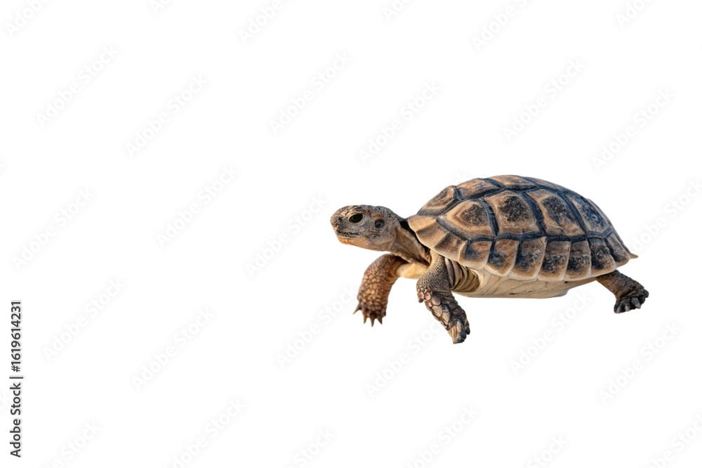 Naklejka premium Desert tortoise walking isolated on transparent background