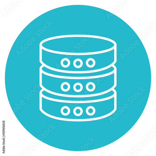 Database icon vector image. Can be used for Computer Programming.