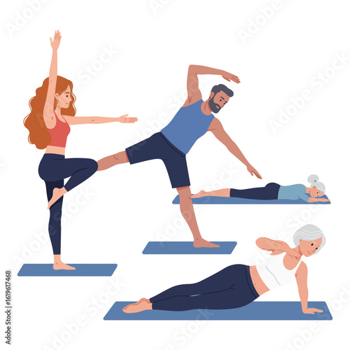 Gentle pilates and yoga exercise class for seniors mindful fitness