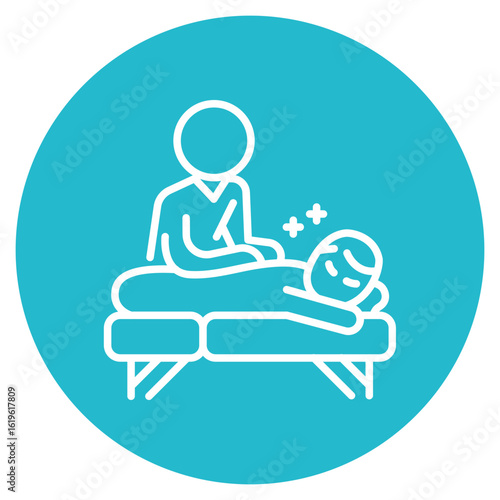 Massage Therapist icon vector image. Can be used for Spa.