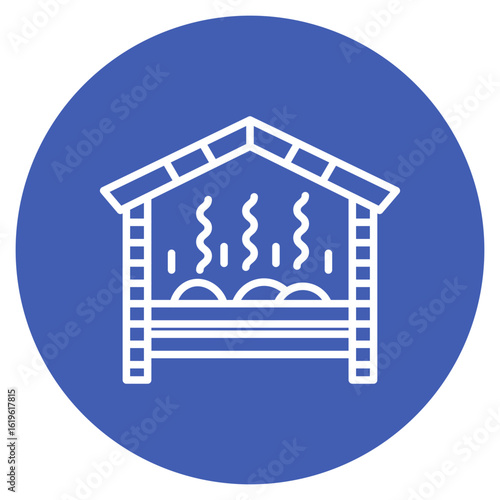 Sauna icon vector image. Can be used for Spa.