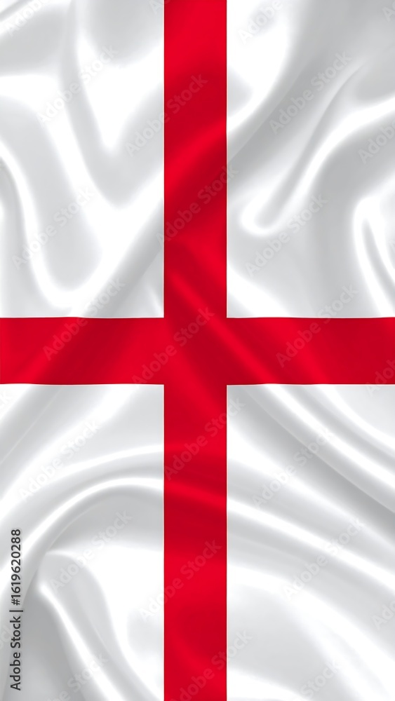 Obraz premium Flag of Saint George, draped fabric