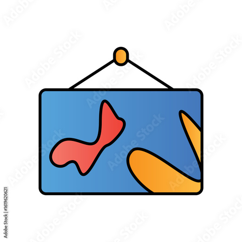 Painting Art Creative Process Lineal Color Icon: Artistic Expression & Masterpiece