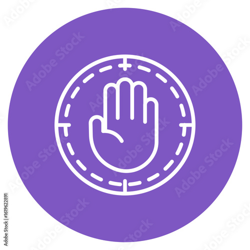 Stop icon vector image. Can be used for Prison.