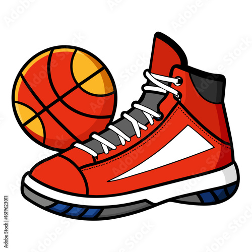 sport shoes and ball
