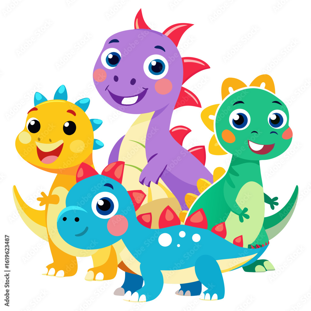 Naklejka premium set of funny cartoon monsters