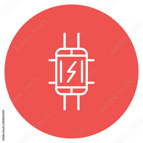 Capacitor icon vector image. Can be used for Electric Circuits.