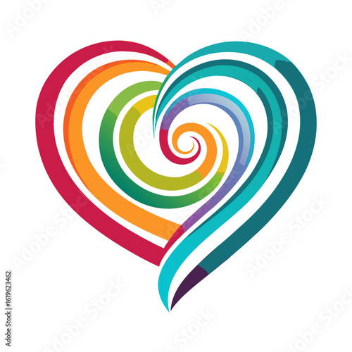 colorful heart shape