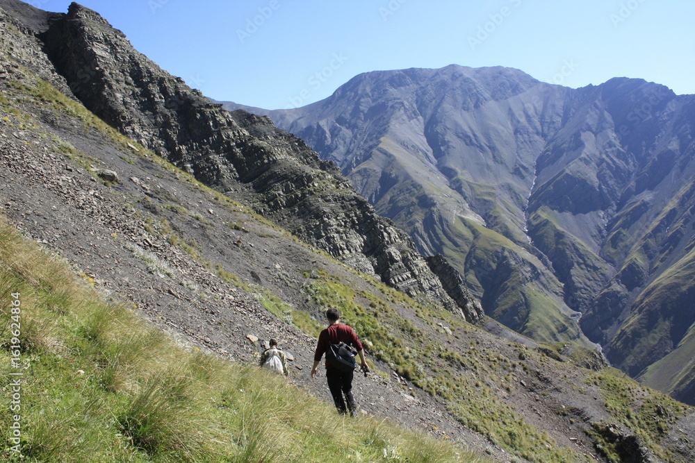 Fototapeta premium hiking in the mountains