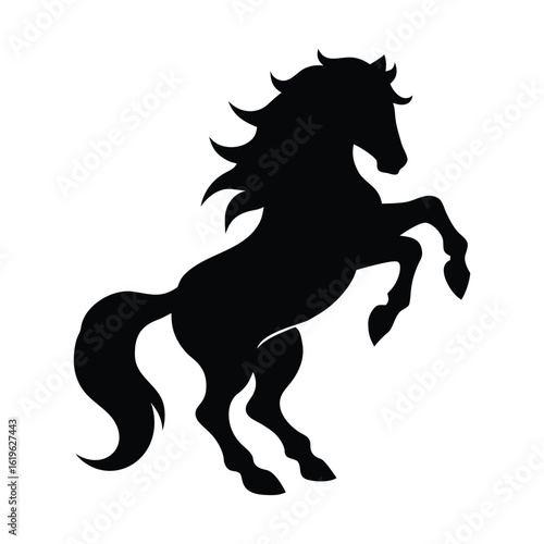 black horse vector illustration