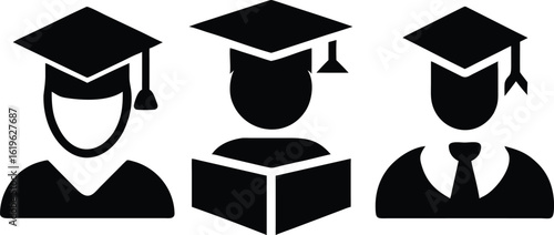 graduation hat, graduation cap, academic, scholar, academia, education, knowledge, learning, achievement, silhouette
