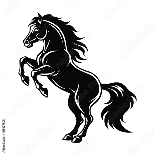 black horse vector illustration